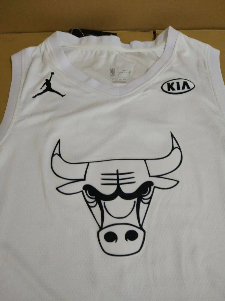 Men 23 Michael Jordan Jersey White Grape Bulls Swingman Fanatics