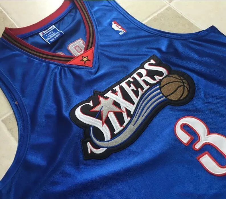 Men 3 Allen Iverson Jersey Blue Philadelphia 76ers Jersey Fanatics