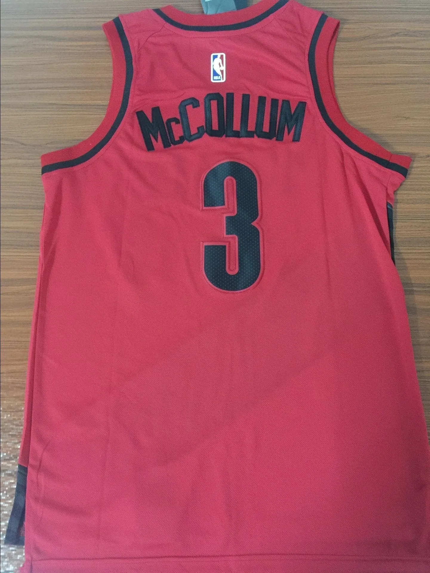 Men 3 C J McCollum Jersey Red Portland Trail Blazers Jersey Fanatics