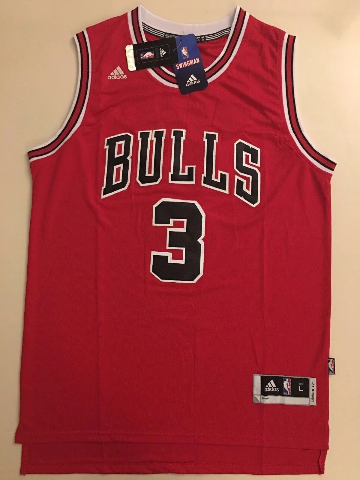 Men 3 Dwyane Wade Jersey Red Chicago Bulls jersey Throwback Swingman