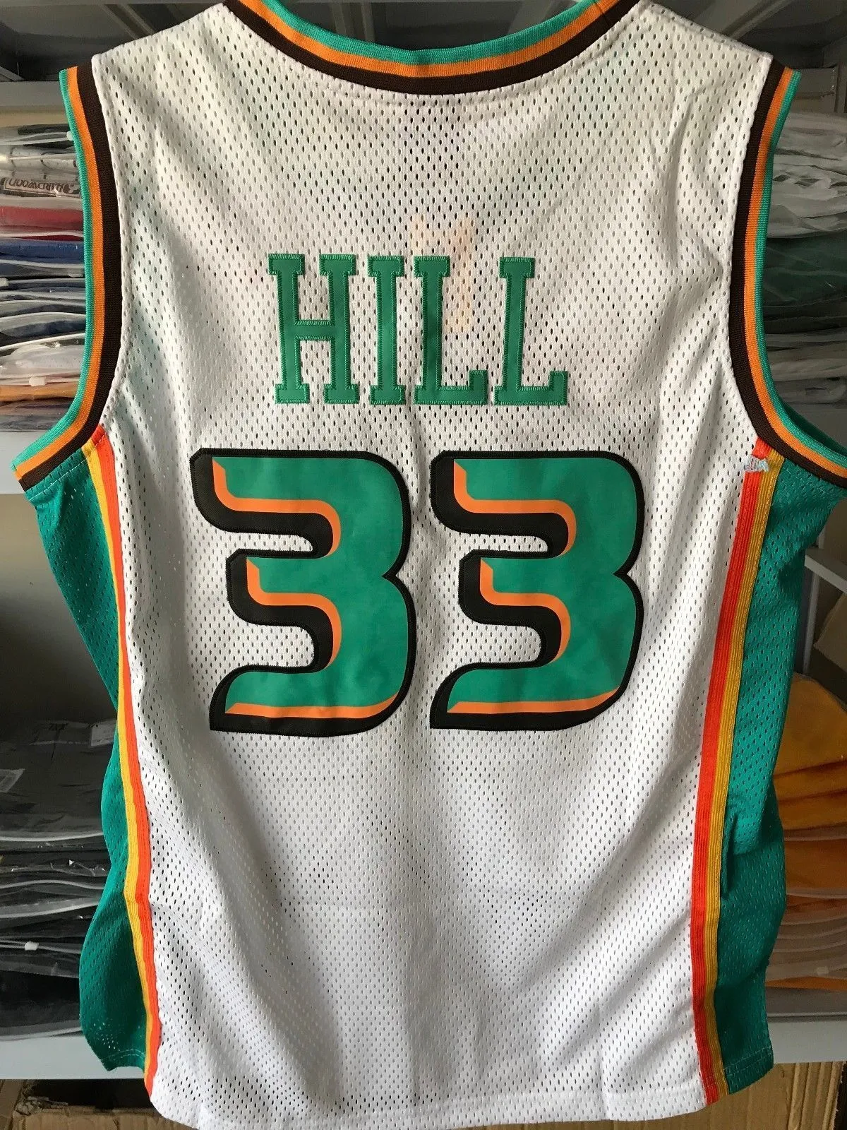 Men 33 Grant Hill Jersey White Detroit Pistons Jersey Swingman Fanatics