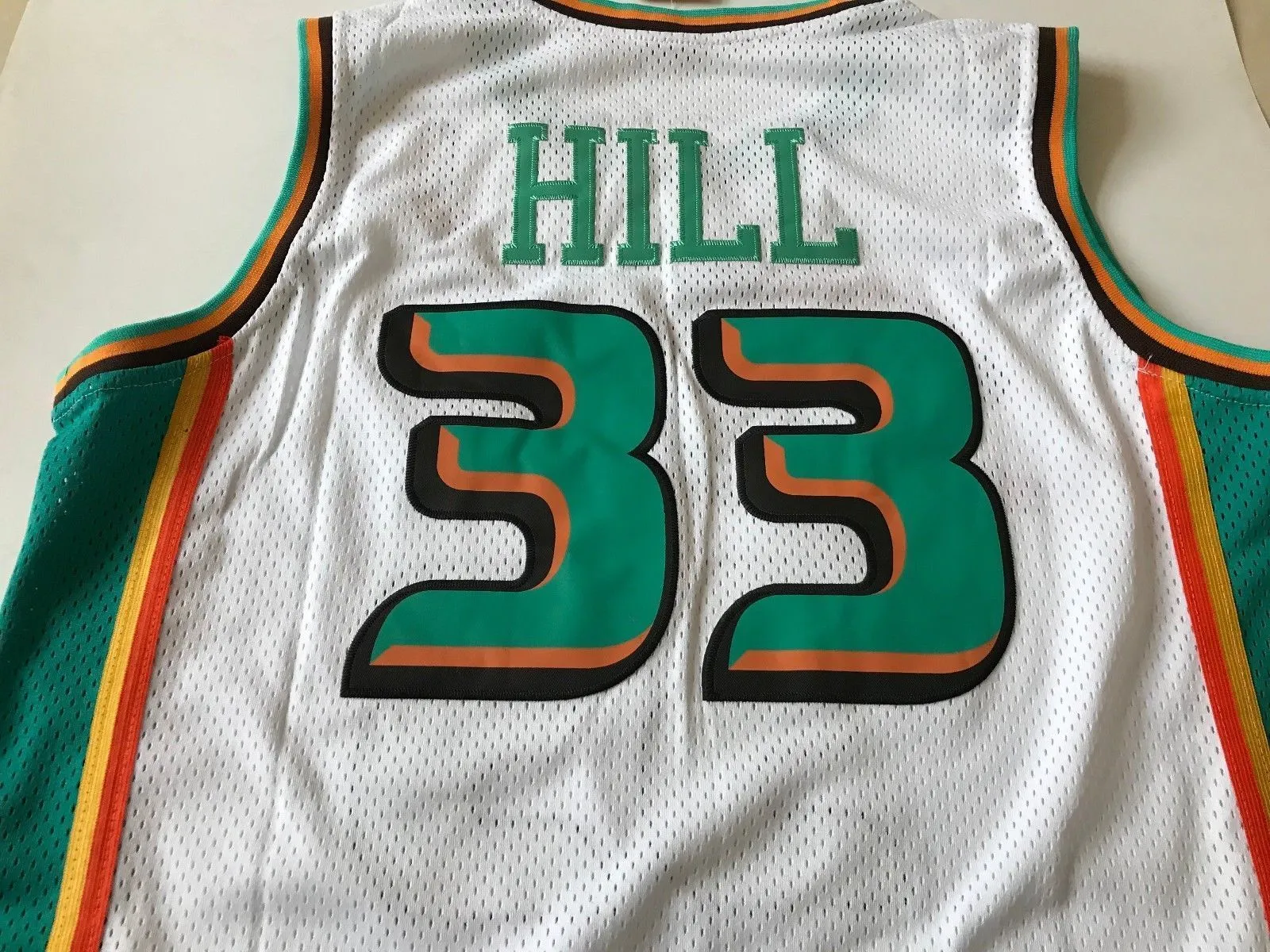 Men 33 Grant Hill Jersey White Detroit Pistons Jersey Swingman Fanatics