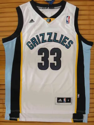 Men 33 Marc Gasol Jersey White Memphis Grizzlies Swingman