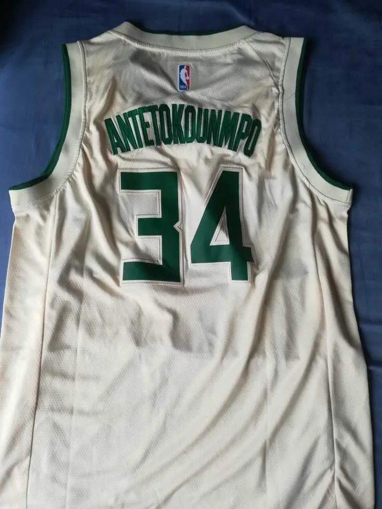 Men 34 Giannis Antetokounmpo City Jersey White Milwaukee Bucks Fanatics