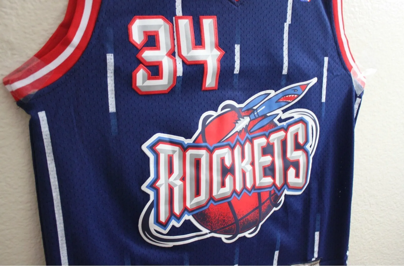 Men 34 Hakeem Olajuwon Jersey Black Houston Rockets Swingman Jersey