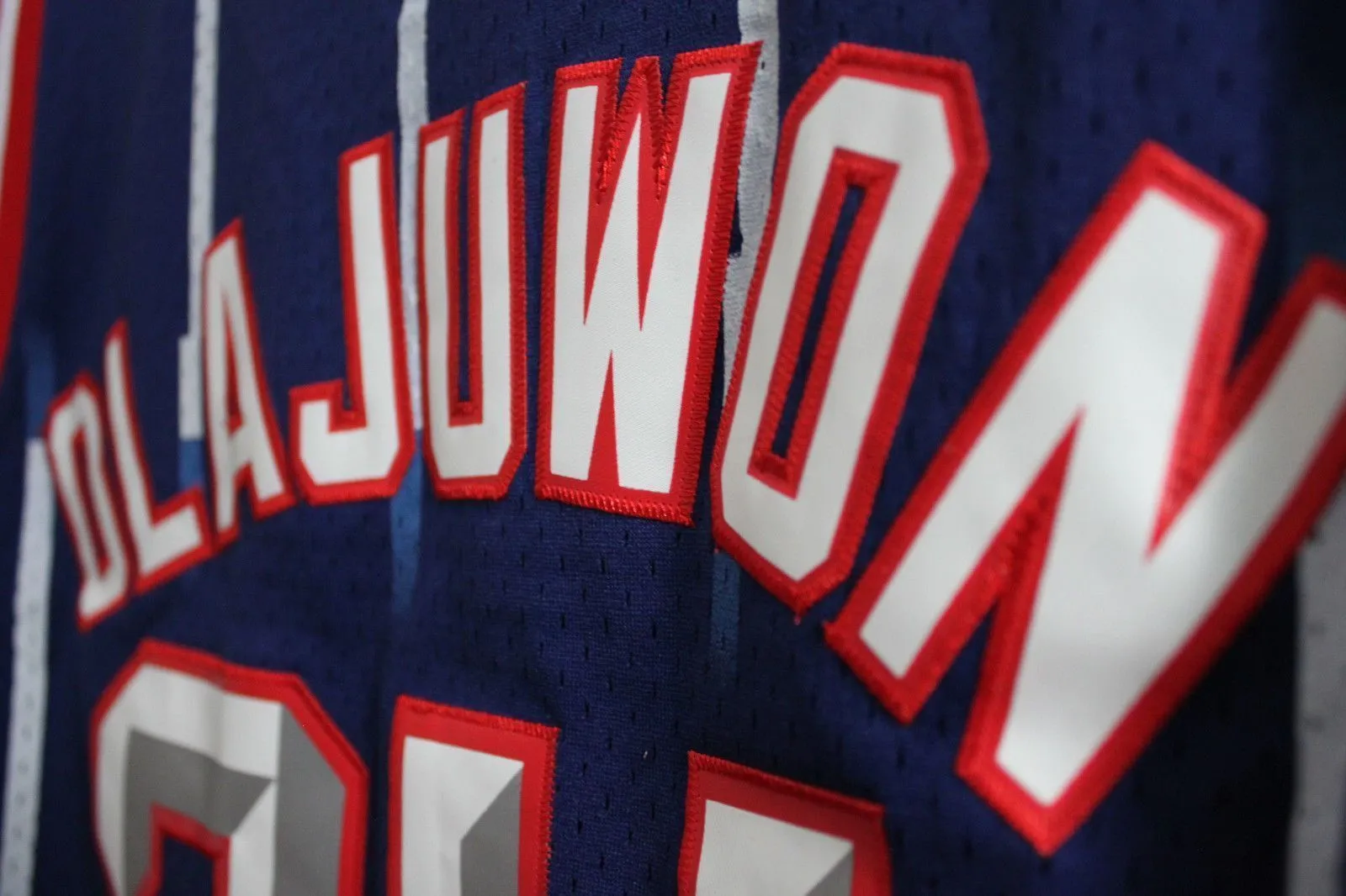 Men 34 Hakeem Olajuwon Jersey Black Houston Rockets Swingman Jersey
