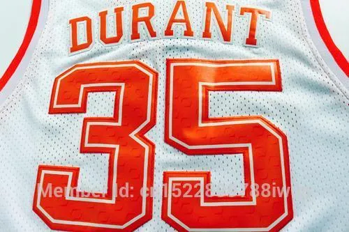 Men 35 Kevin Durant Swingman Jersey White Texas Longhorns Jersey