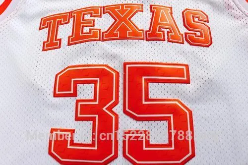 Men 35 Kevin Durant Swingman Jersey White Texas Longhorns Jersey