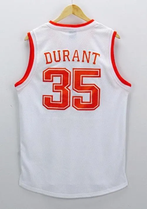 Men 35 Kevin Durant Swingman Jersey White Texas Longhorns Jersey