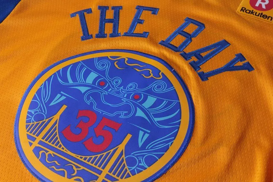 Men 35 Kevin Durant the Bay Jersey Yellow Golden State Warriors Player