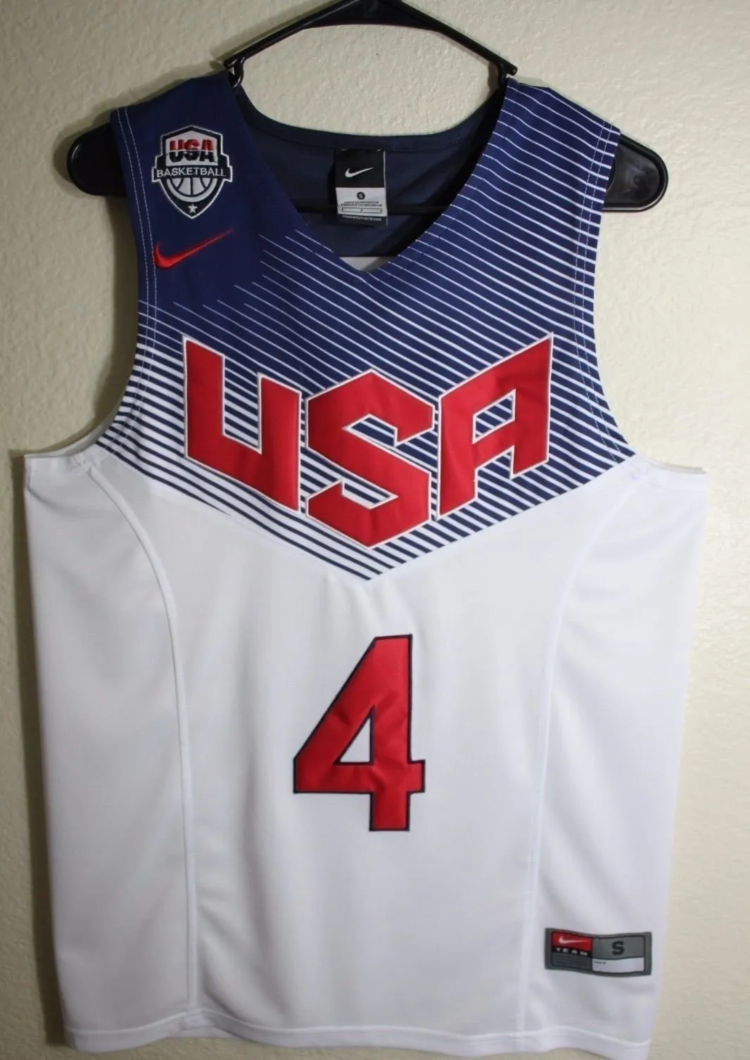 Men 4 Stephen Curry Jersey White USA Dream Team Swingman Jersey