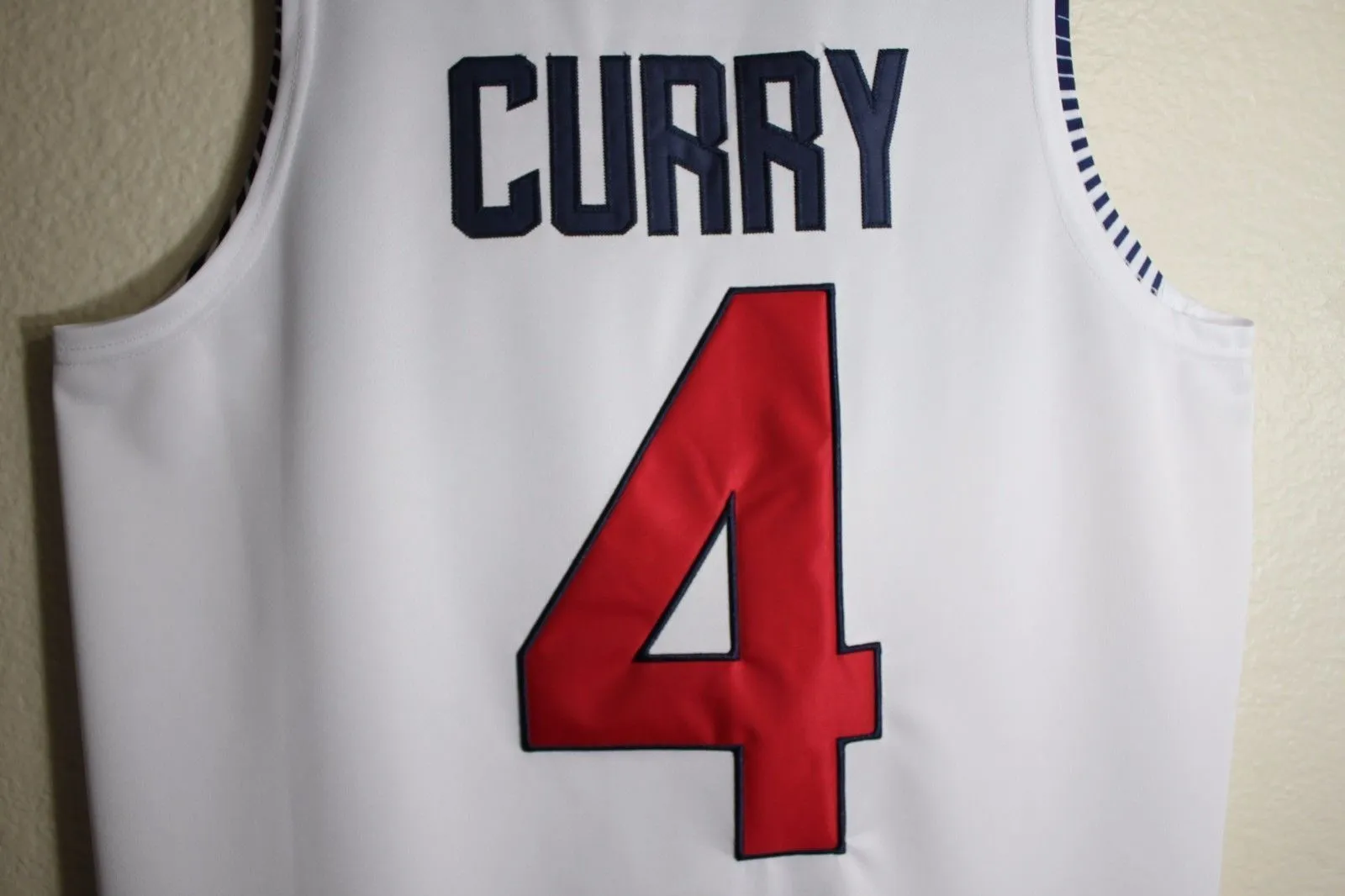 Men 4 Stephen Curry Jersey White USA Dream Team Swingman Jersey