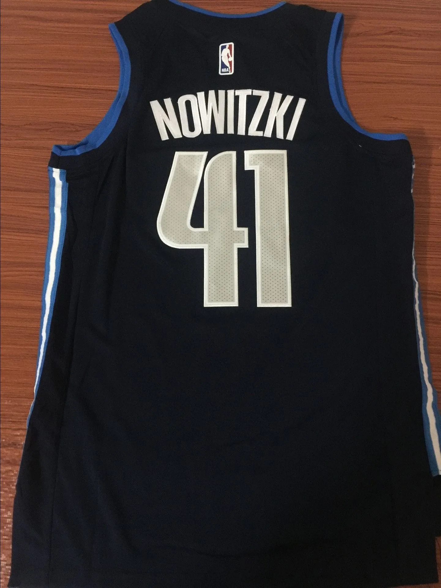 Men 41 Dirk Nowitzki Jersey Black Dallas Mavericks Swingman Fanatics
