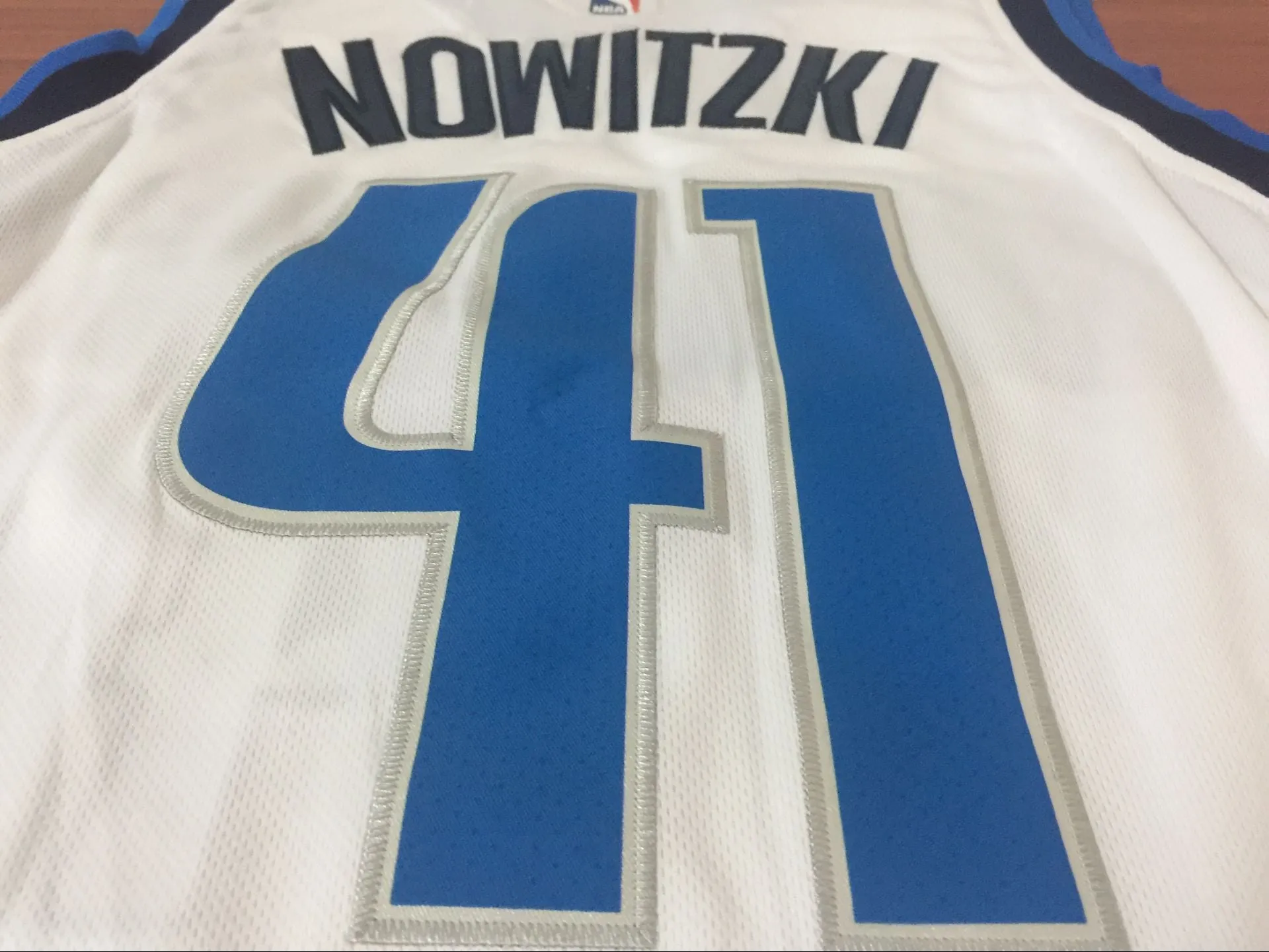 Men 41 Dirk Nowitzki Jersey White Dallas Mavericks Swingman Fanatics