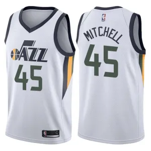 Men 45 Donovan Mitchell Jersey White Utah Jazz Fanatics Swingman