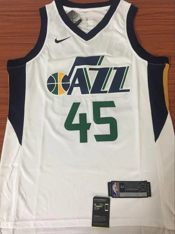 Men 45 Donovan Mitchell Jersey White Utah Jazz Fanatics Swingman