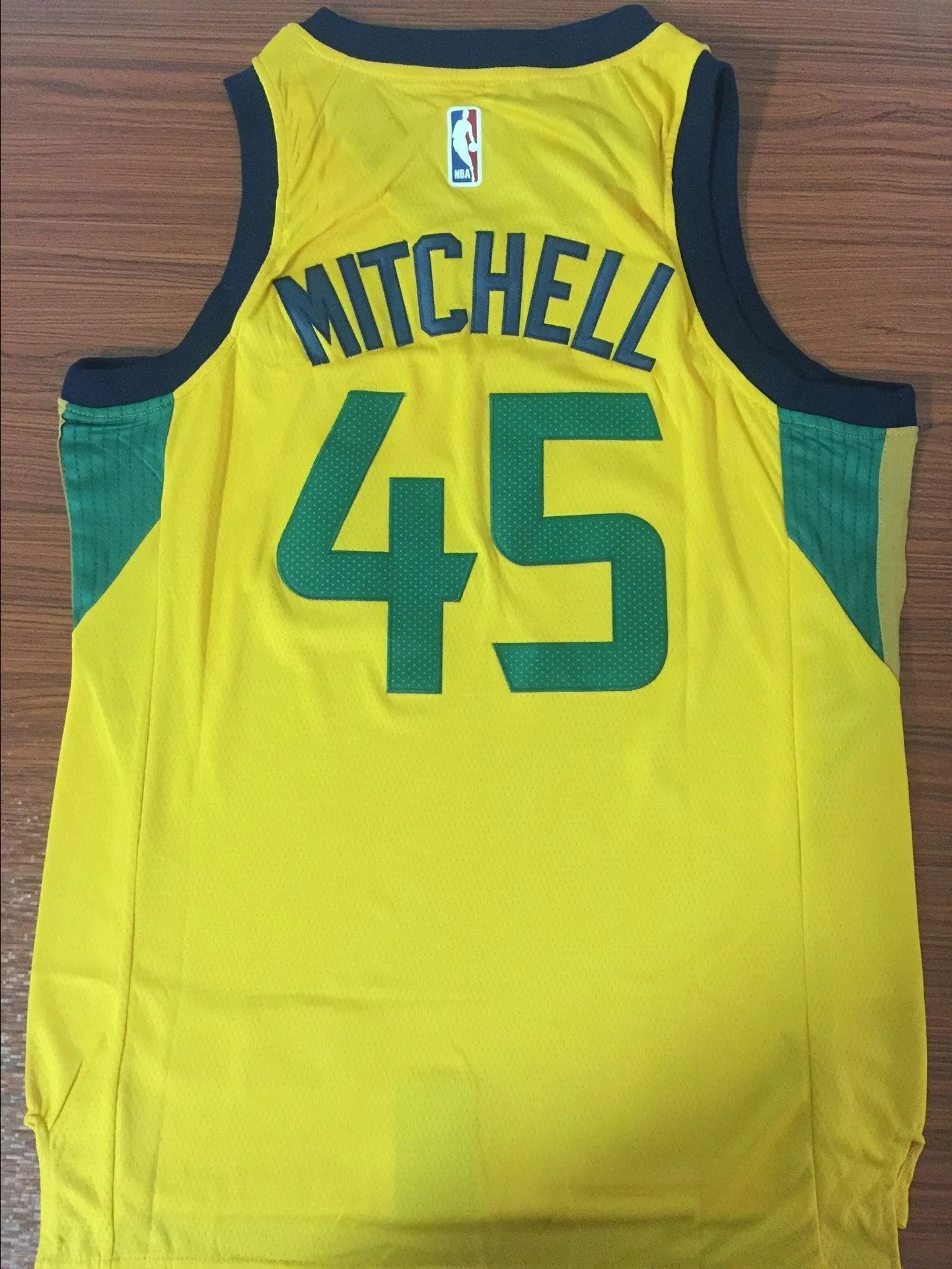 Men 45 Donovan Mitchell Jersey Yellow Utah Jazz Swingman Fanatics