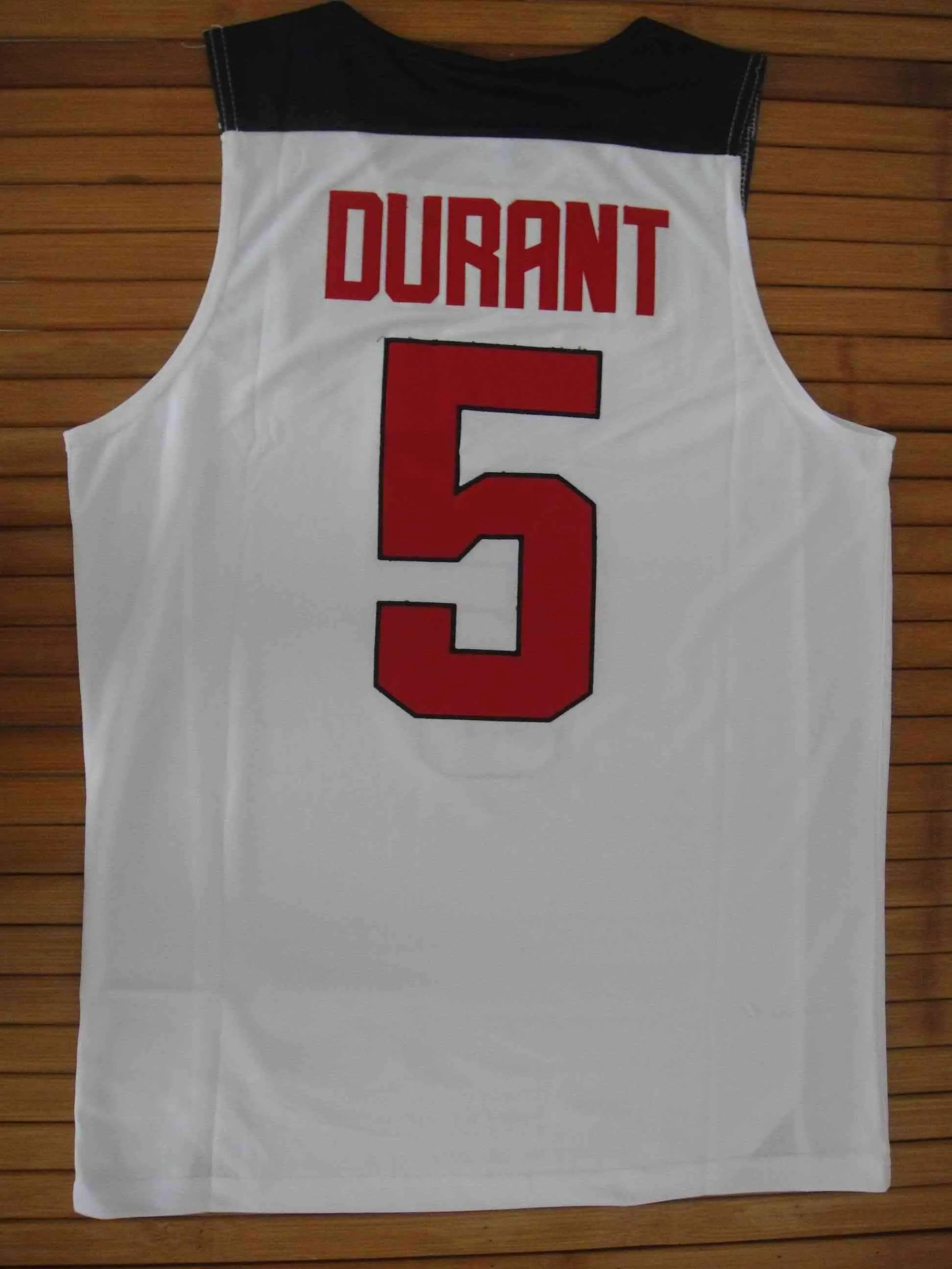 Men 5 Kevin Durant Jersey White Team USA Swingman Fanatics