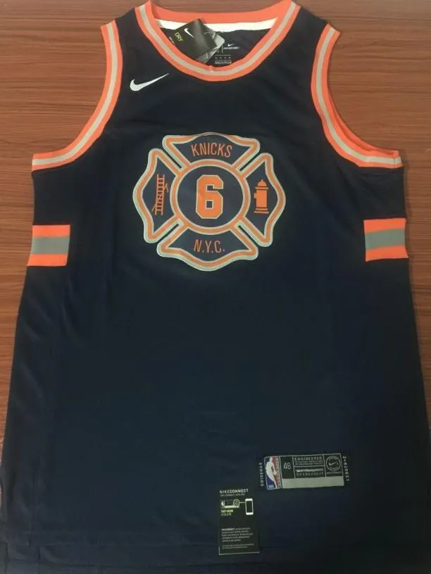 Men 6 Kristaps Porzingis Jersey Black New York Knicks Jersey Fanatics
