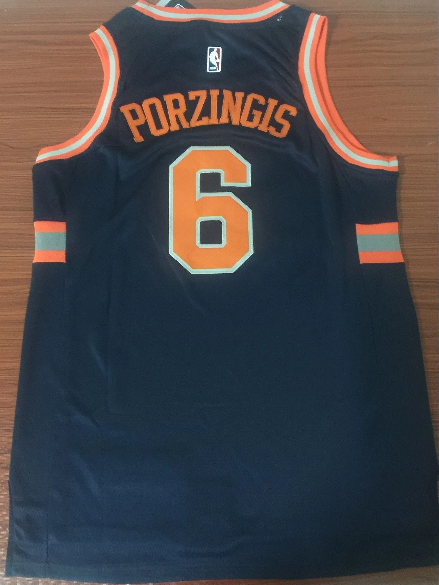 Men 6 Kristaps Porzingis Jersey Black New York Knicks Jersey Fanatics