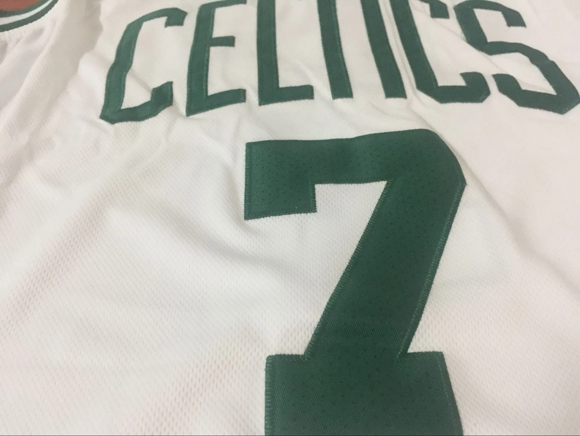 Men 7 Jaylen Brown Jersey White Boston Celtics Jersey Swingman Fanatics