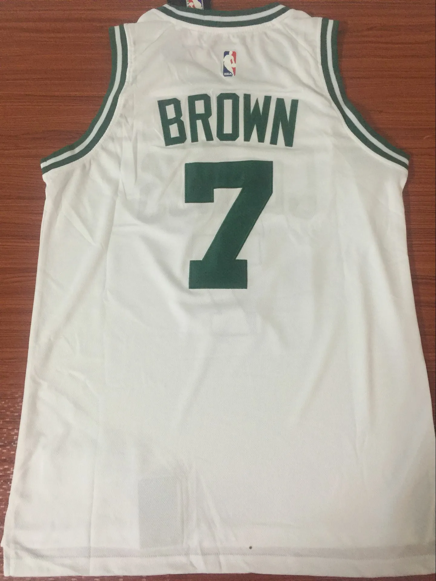Men 7 Jaylen Brown Jersey White Boston Celtics Jersey Swingman Fanatics