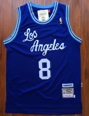 Men 8 Kobe Bryant Jersey Blue Christmas Los Angeles Lakers Swingman Jersey