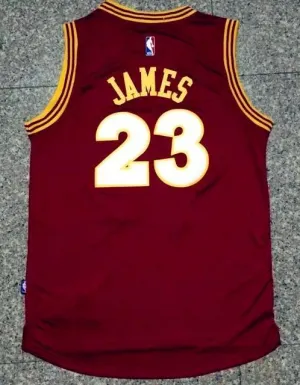 Men CAVS 23 Lebron James Jersey Red Cleveland Cavaliers Jersey Swingman