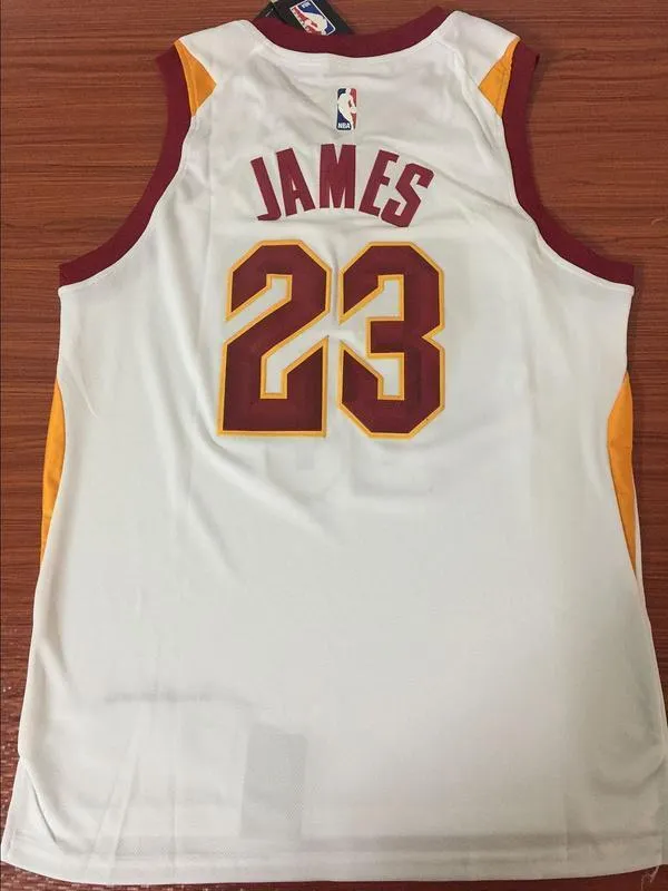Men CAVS 23 Lebron James Jersey White Cleveland Cavaliers Jersey Fanatics