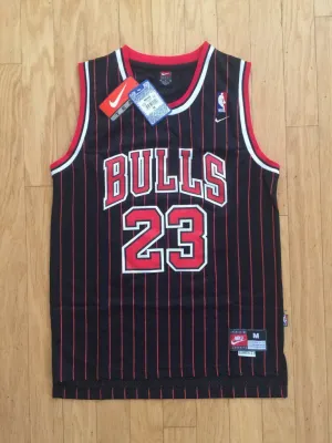 Men Chicago Bulls 23 Michael Jordan Jersey Black Red Fanatics