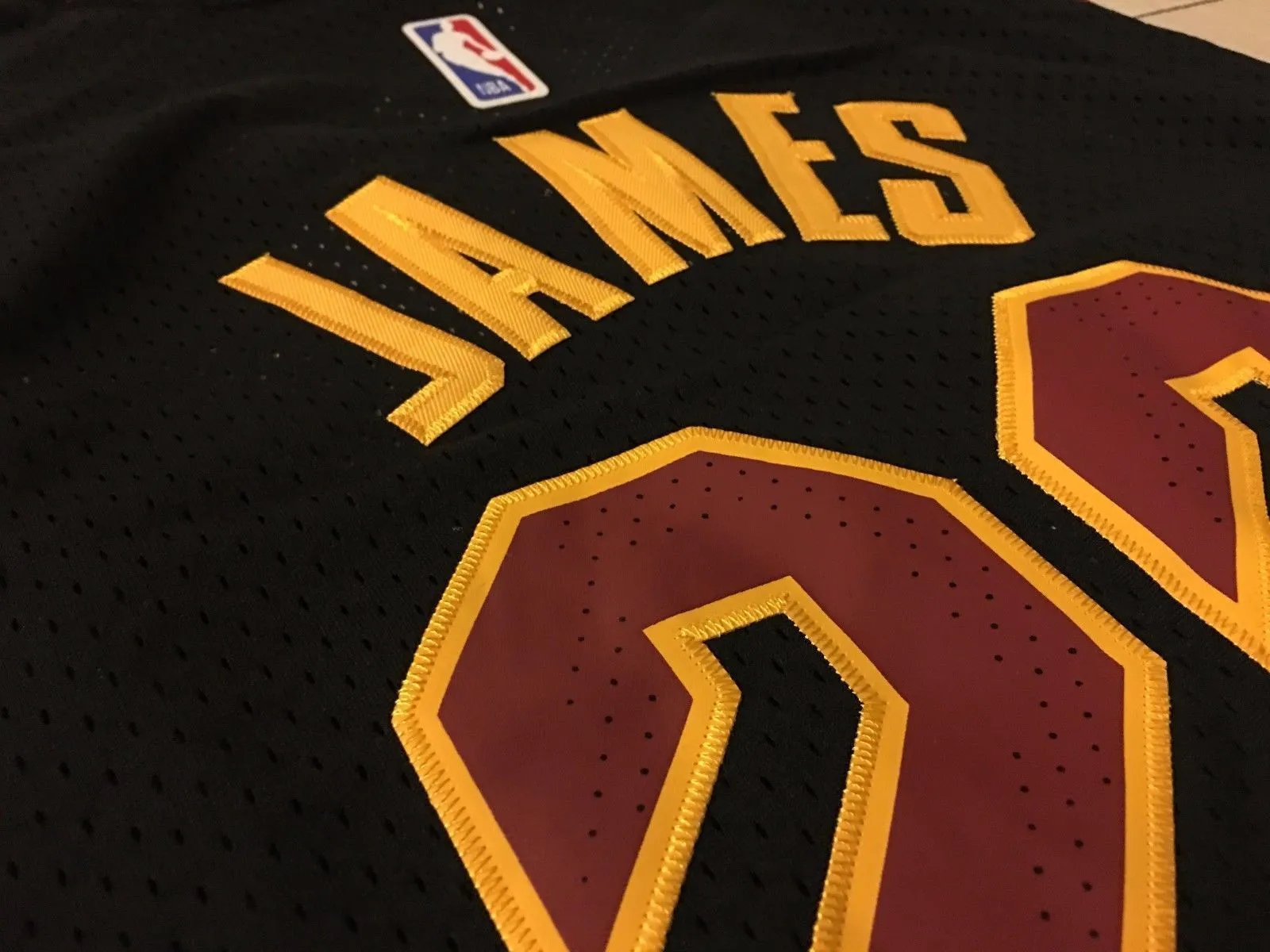 Men Cleveland Cavaliers 23 Lebron James Jersey Black Authentic Player version