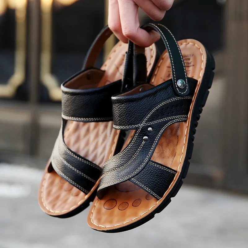 Men's Casual Leather Beach Sandals