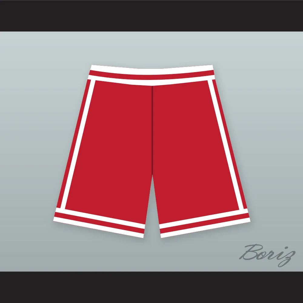Michael Bivins 10 New Edition Red Basketball Shorts