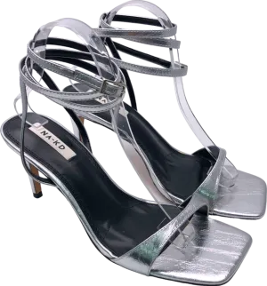 NA-KD Silver Strappy Heeled Sandals UK 7