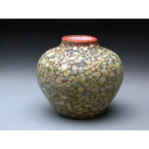 Native Vessel in Sandy Handblown Glass Vase by Thomas Spake Studios