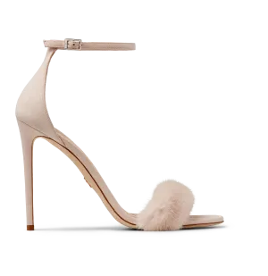 Nude Mink and Suede Sandals