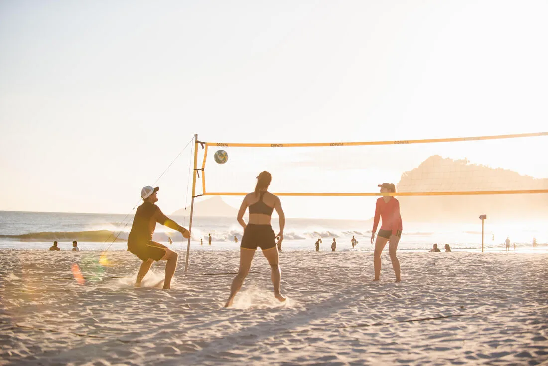 Official Dimensions Beach Volleyball Set BV900 - Yellow
