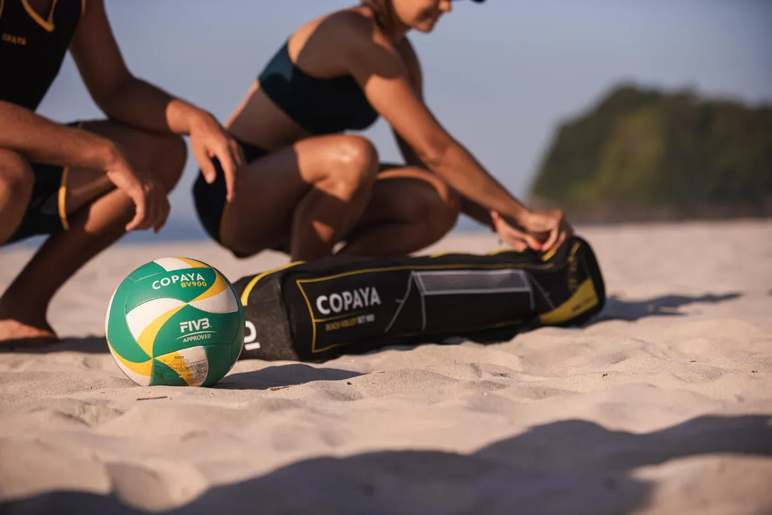 Official Dimensions Beach Volleyball Set BV900 - Yellow