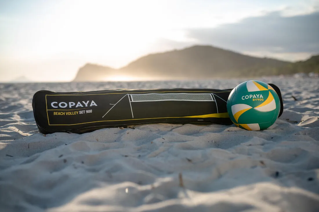 Official Dimensions Beach Volleyball Set BV900 - Yellow