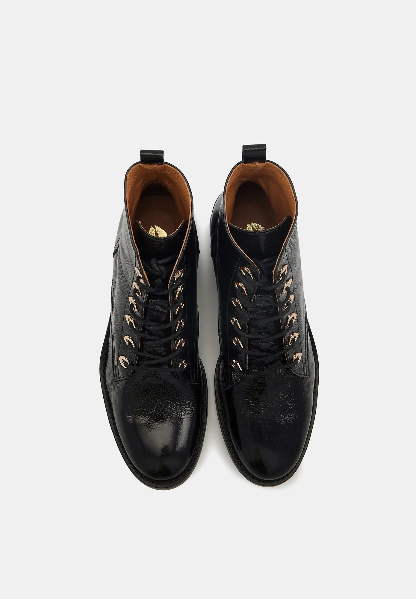 Paulette-Cuir Brillant Noir