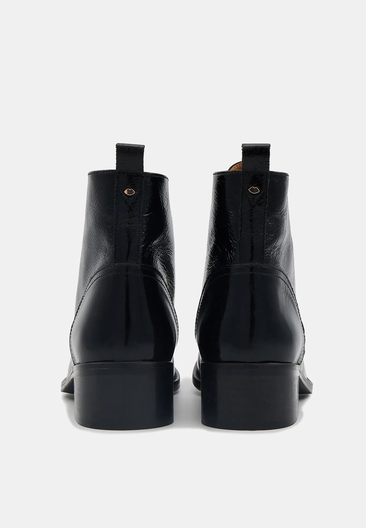 Paulette-Cuir Brillant Noir