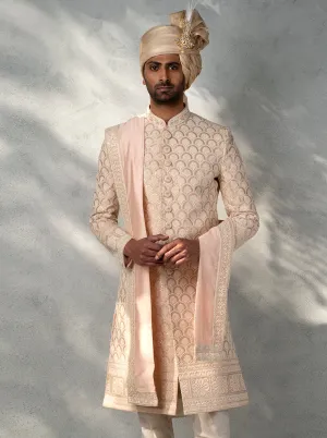 Peach Sherwani | TULA