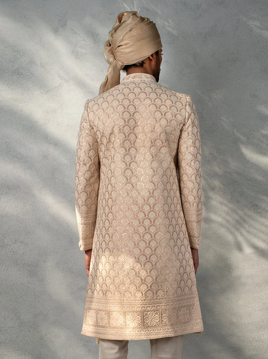 Peach Sherwani | TULA