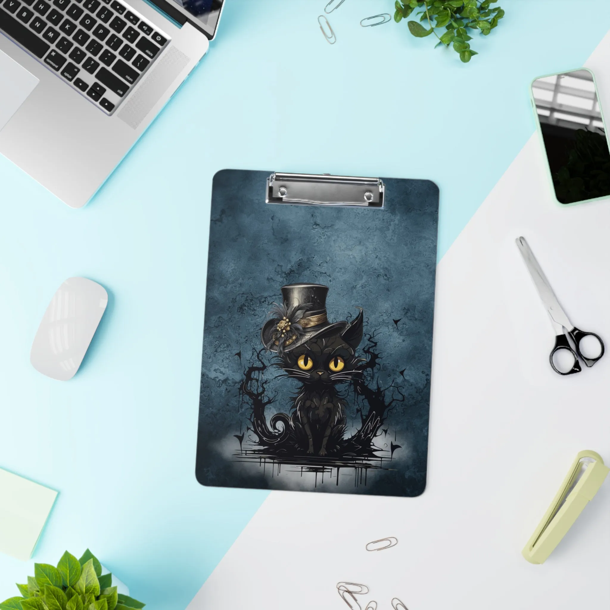 Personalized Black Cat Halloween Teacher Clipboard