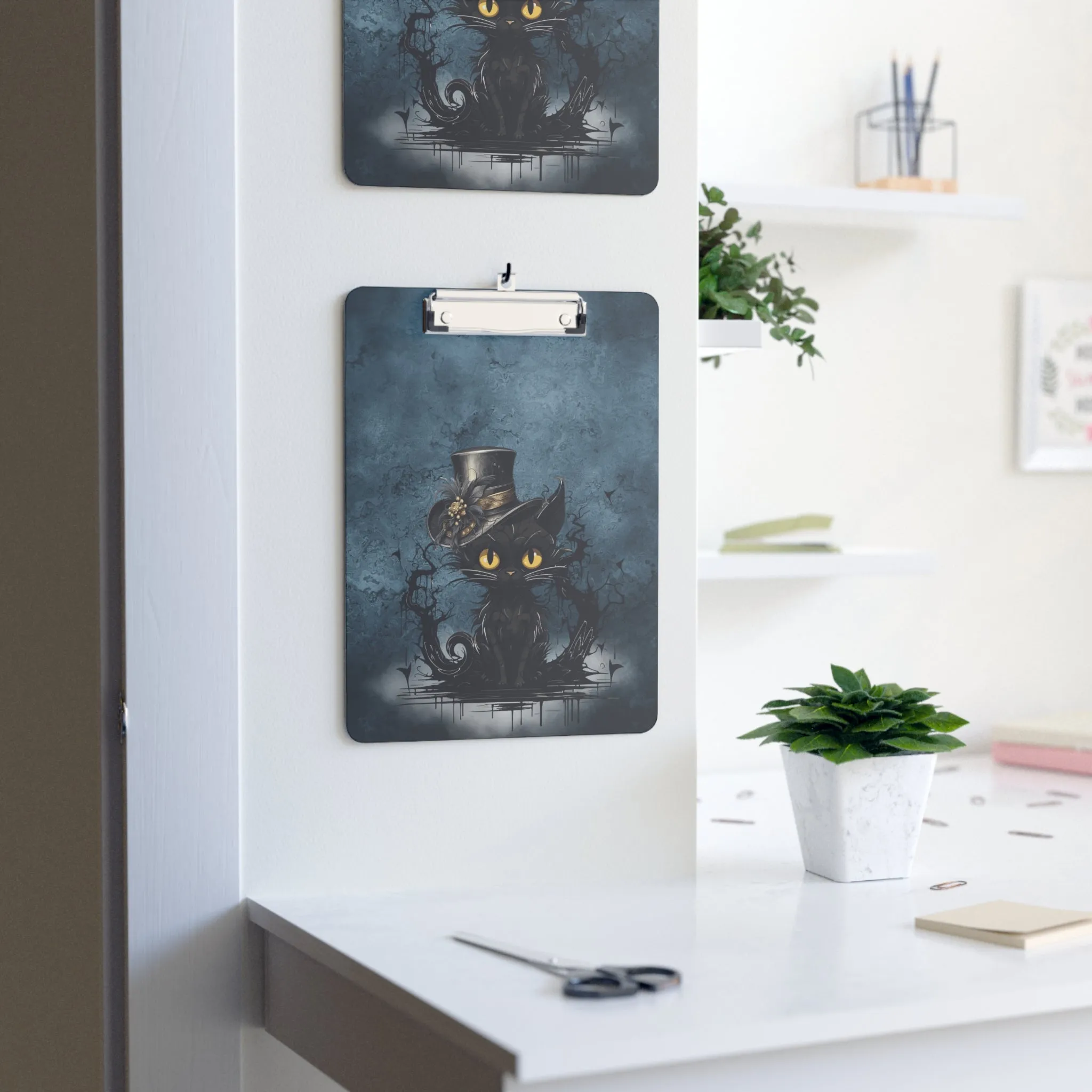 Personalized Black Cat Halloween Teacher Clipboard