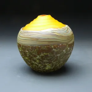 Pinnacle Series in Cinder Cone Handblown Glass Vase by Thomas Spake Studios