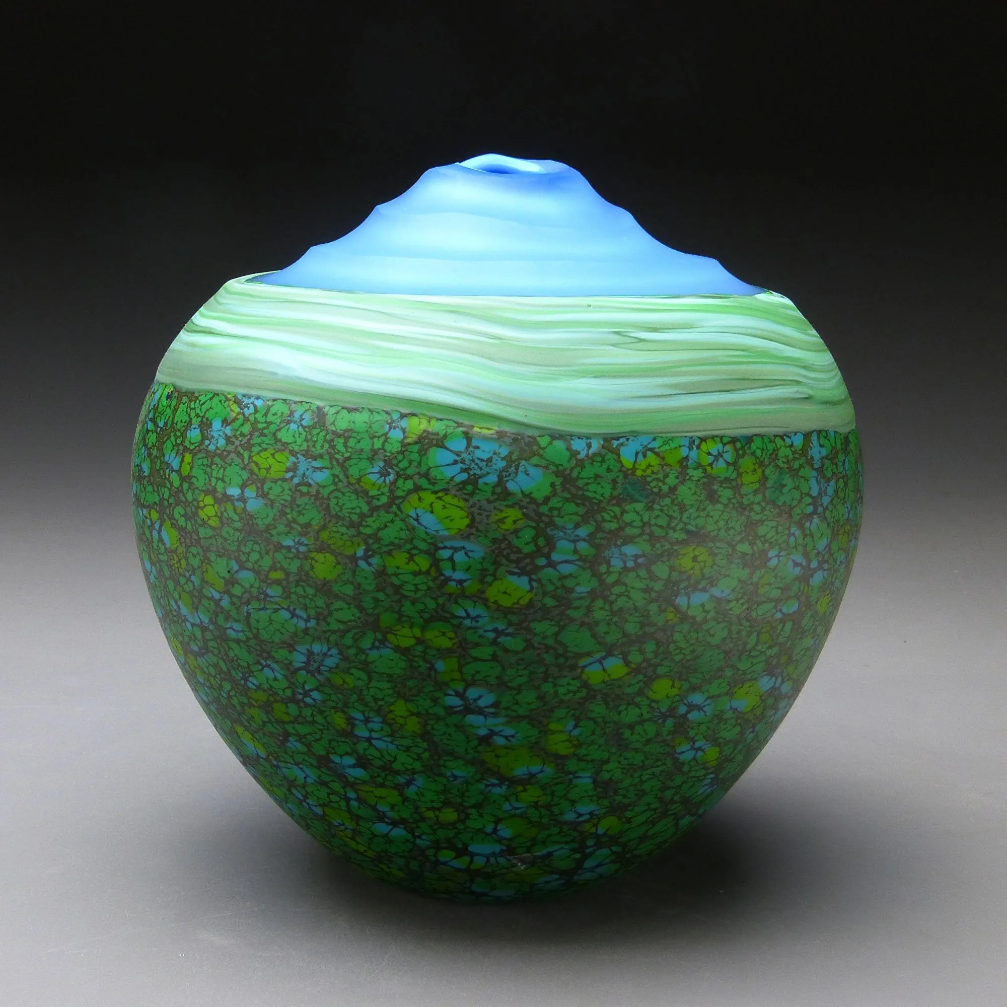 Pinnacle Series in Summit Handblown Glass Vase by Thomas Spake Studios