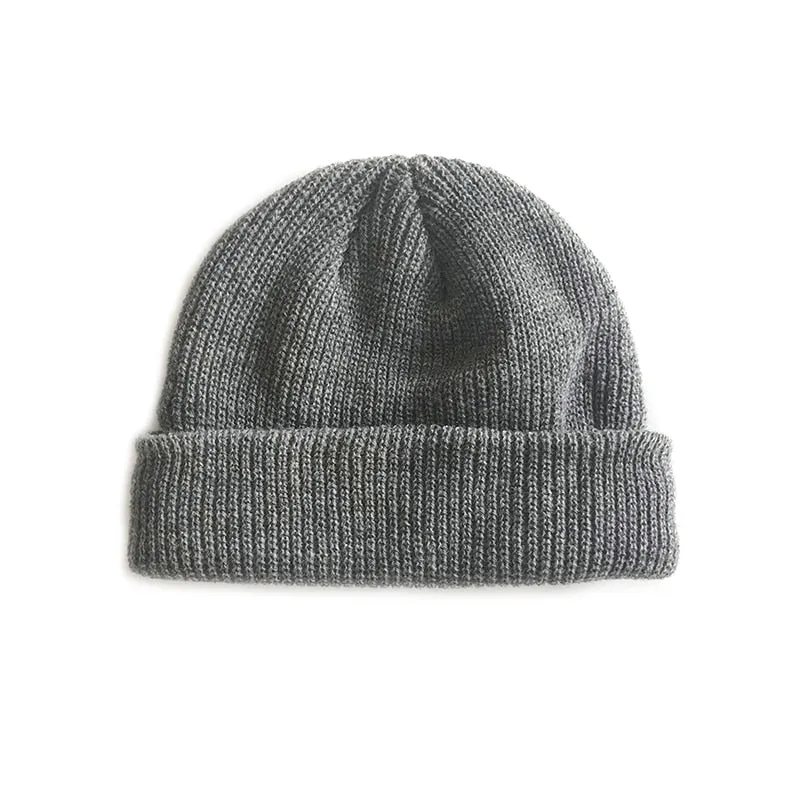 "CAPCUFF" Bonnet tricoté Streetwear Gris foncé - URB1™