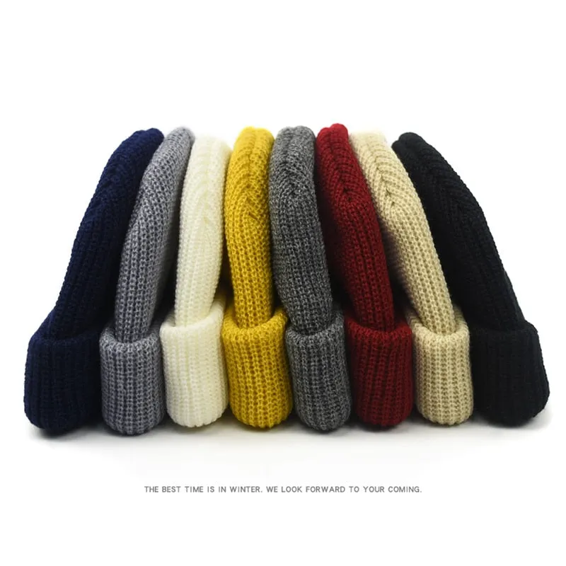 "CAPCUFF" Bonnet tricoté Streetwear Gris foncé - URB1™