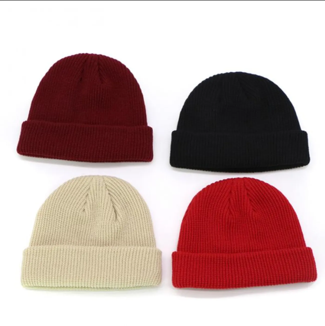 "CAPCUFF" Bonnet tricoté Streetwear Rouge - URB1™